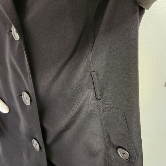 Black London Fog trench coat size large‎ - Picture 6 of 14